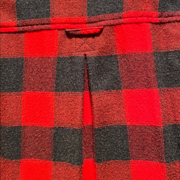 American Eagle Boyfriend Flannel Red Black Small - Picture 7 of 7